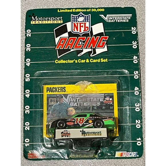 NFL NASCAR INTERSTATE BATTERIES 1:64 CAR Green Bay Packers DALE JARRETT - Picture 1 of 6